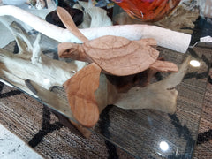 Wooden Single Turtle Sculpture - SculptureShell Horizons