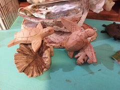 Wooden Single Turtle Sculpture - SculptureShell Horizons