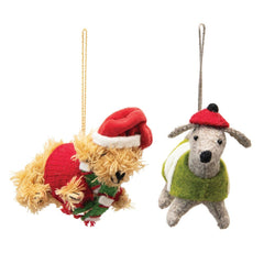 Wool Felt Dog Ornament - OrnamentsCreative Co - Op