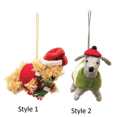 Wool Felt Dog Ornament - OrnamentsCreative Co - Op