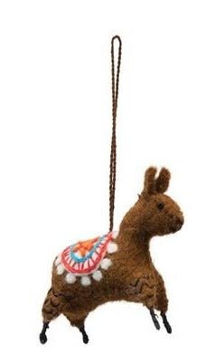 Wool Felt Llama - OrnamentsCreative Co - Op