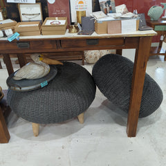 Woven Pouf - Lg FurnitureShop Top