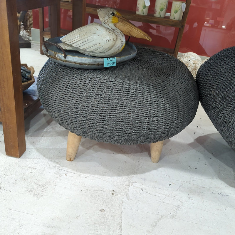 Woven Pouf - Lg FurnitureShop Top