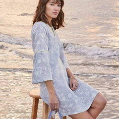 Wren Tunic Dress - Oyster Alley Floral - ApparelSPARTINA 449