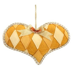 Valentine's Day Felt Gold Heart Ornament