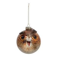 Hand-painted Glass Owl Ornament