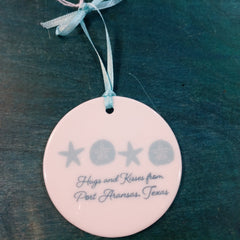 XOXO Shells Nautical Ornament - ChristmasphiloSophie's Stationery & Gifts